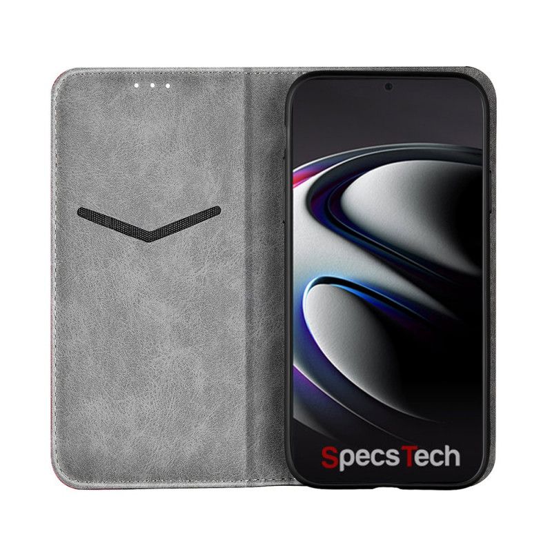 Flip Kotelot Samsung Galaxy S21 Ultra 5G Czerwony Czarny Etui na Telefon Dwukolorowy Efekt Skóry