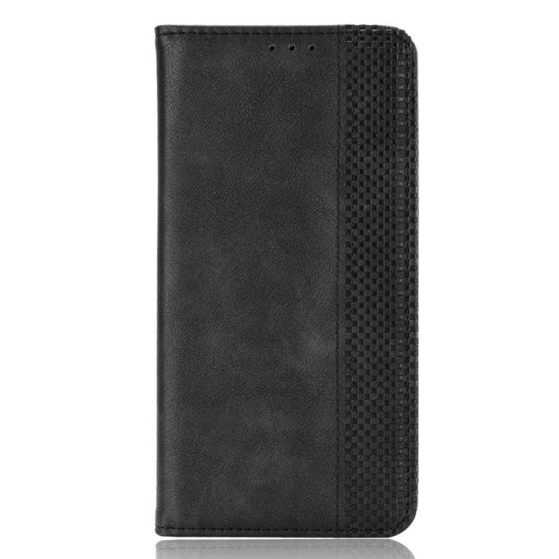 Flip Kotelot Samsung Galaxy S21 Ultra 5G Czerwony Czarny Stylizowany Efekt Skóry W Stylu Vintage