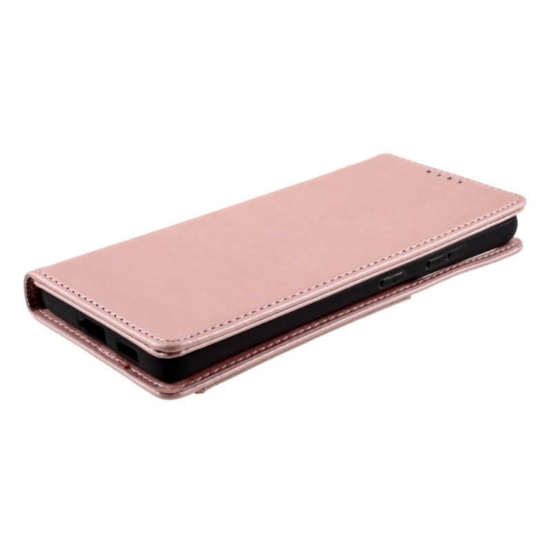 Flip Kotelot Samsung Galaxy S21 Ultra 5G Czerwony Czarny Uchwyt Na Kartę