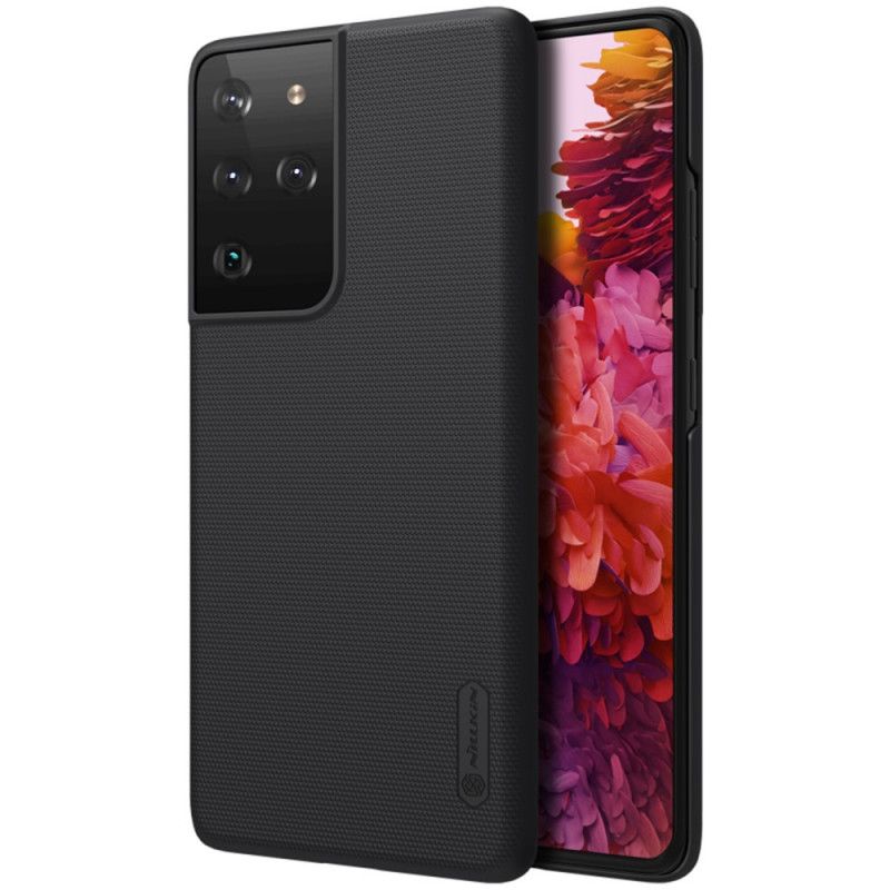 Futerały Samsung Galaxy S21 Ultra 5G Biały Czarny Sztywny Matowy Nillkin