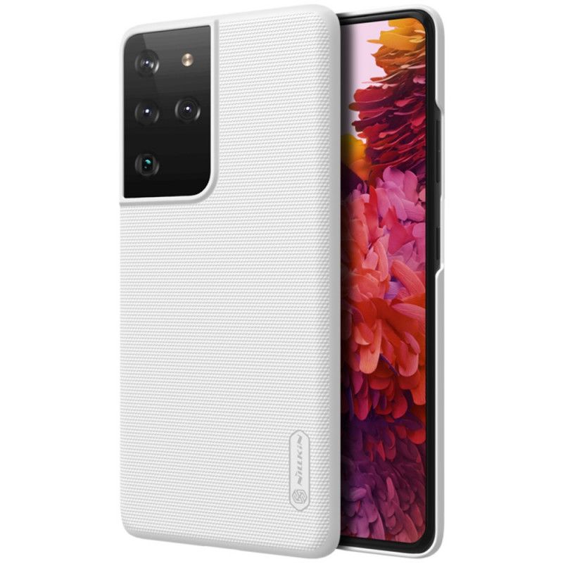 Futerały Samsung Galaxy S21 Ultra 5G Biały Czarny Sztywny Matowy Nillkin