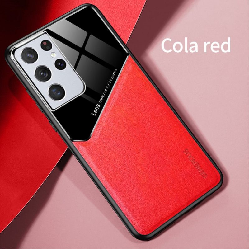 Futerały Samsung Galaxy S21 Ultra 5G Czerwony Czarny Etui na Telefon Super Hybryda