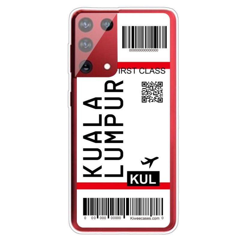 Futerały Samsung Galaxy S21 Ultra 5G Etui na Telefon Karta Pokładowa Do Kuala Lumpur