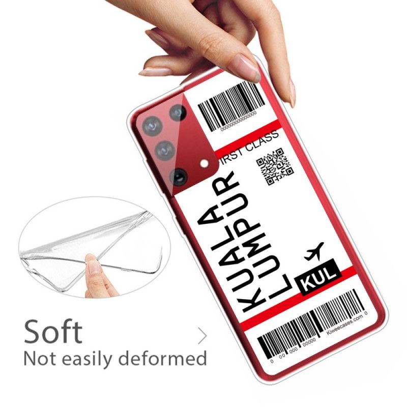 Futerały Samsung Galaxy S21 Ultra 5G Etui na Telefon Karta Pokładowa Do Kuala Lumpur