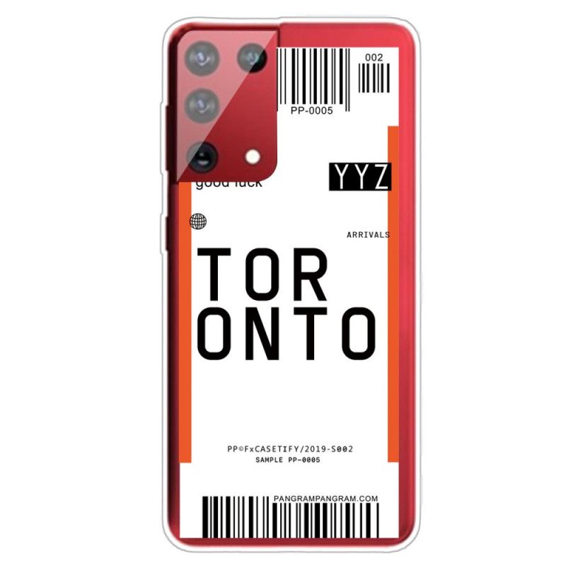 Futerały Samsung Galaxy S21 Ultra 5G Etui na Telefon Karta Pokładowa Do Toronto