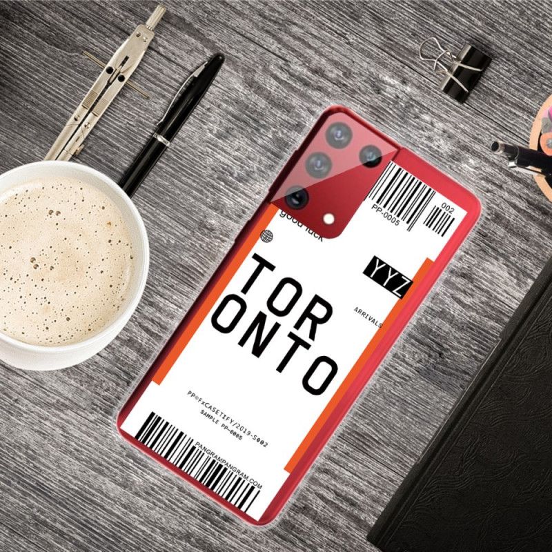 Futerały Samsung Galaxy S21 Ultra 5G Etui na Telefon Karta Pokładowa Do Toronto