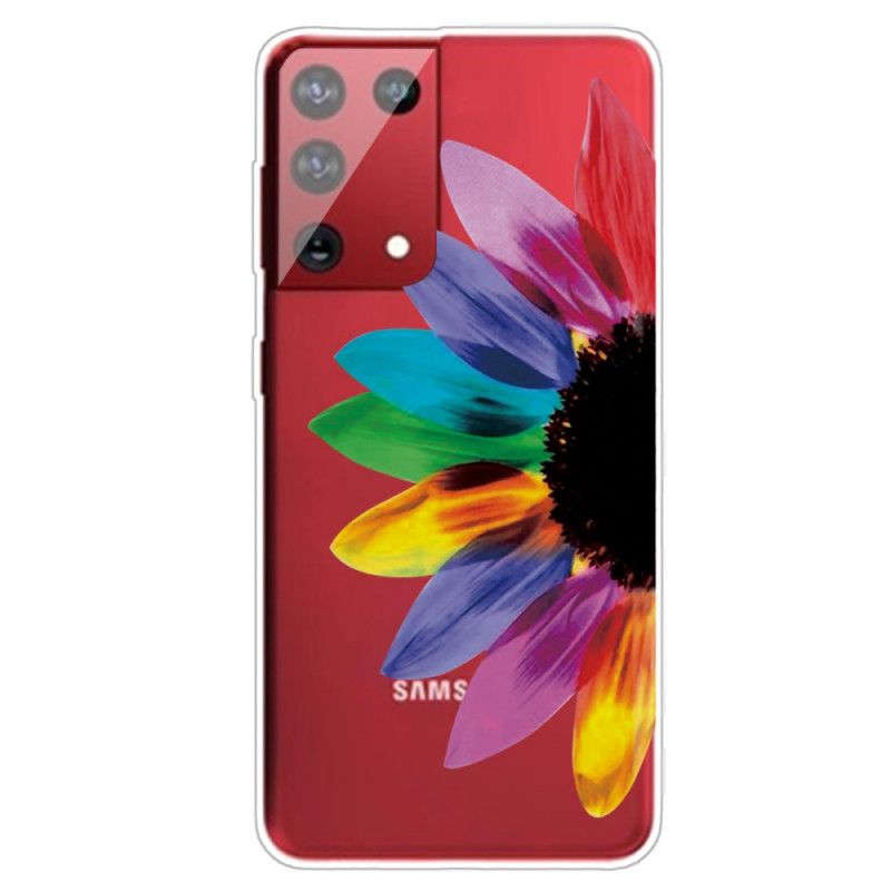 Futerały Samsung Galaxy S21 Ultra 5G Etui na Telefon Kolorowy Kwiat