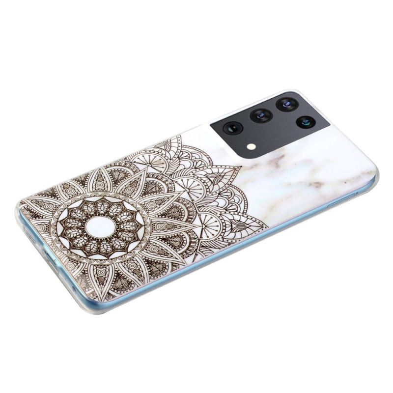 Futerały Samsung Galaxy S21 Ultra 5G Etui na Telefon Marmurkowa Mandala