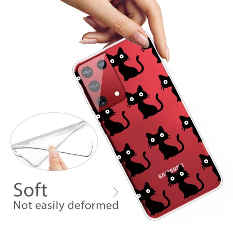 Futerały Samsung Galaxy S21 Ultra 5G Etui na Telefon Wiele Czarnych Kotów