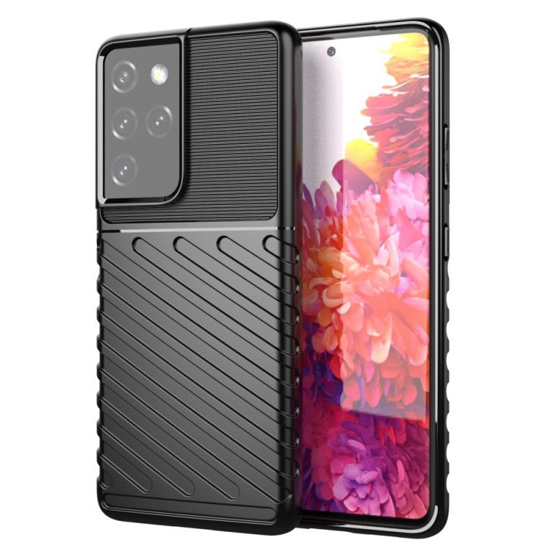 Futerały Samsung Galaxy S21 Ultra 5G Zielony Czarny Seria Grzmotów