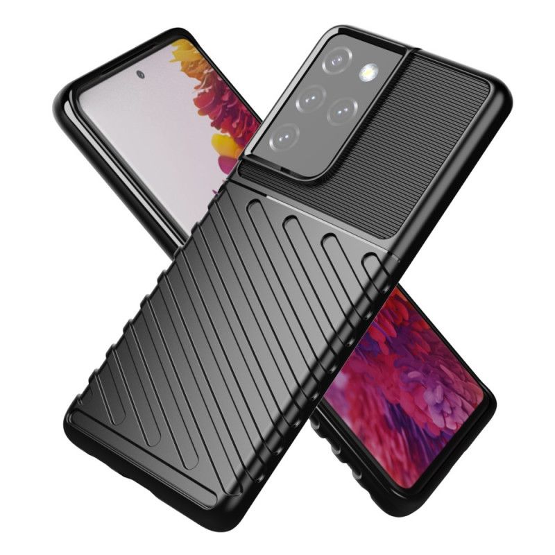 Futerały Samsung Galaxy S21 Ultra 5G Zielony Czarny Seria Grzmotów