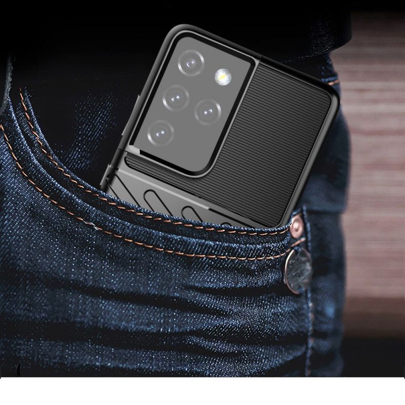 Futerały Samsung Galaxy S21 Ultra 5G Zielony Czarny Seria Grzmotów