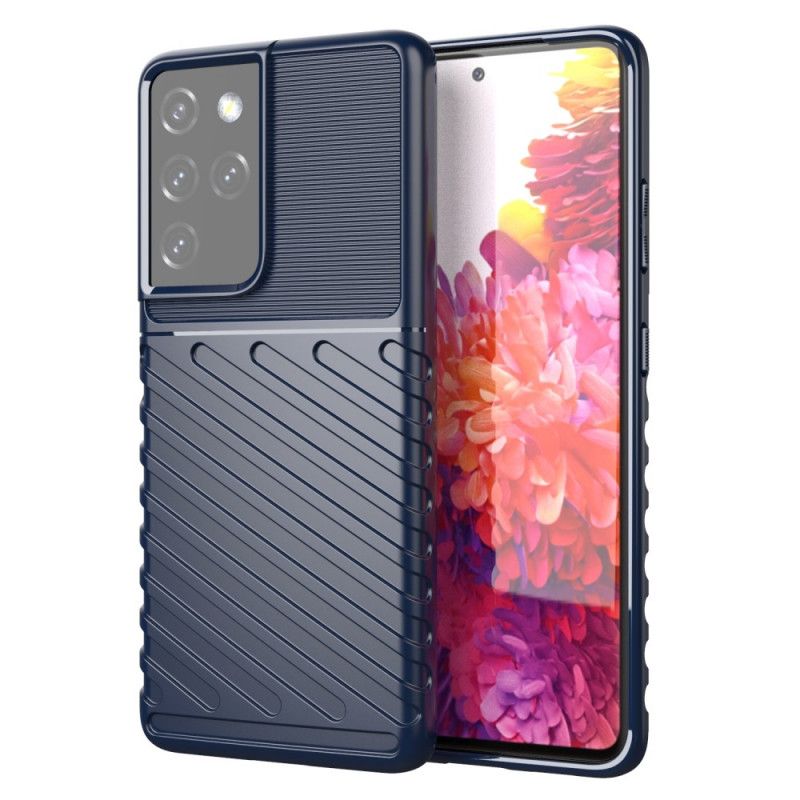 Futerały Samsung Galaxy S21 Ultra 5G Zielony Czarny Seria Grzmotów