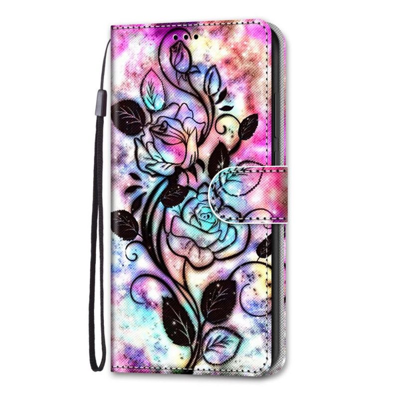 Obudowa Samsung Galaxy S21 Ultra 5G Etui na Telefon Neonowe Kwiaty