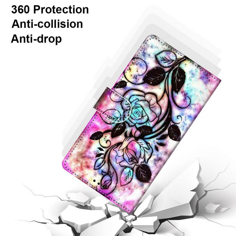Obudowa Samsung Galaxy S21 Ultra 5G Etui na Telefon Neonowe Kwiaty