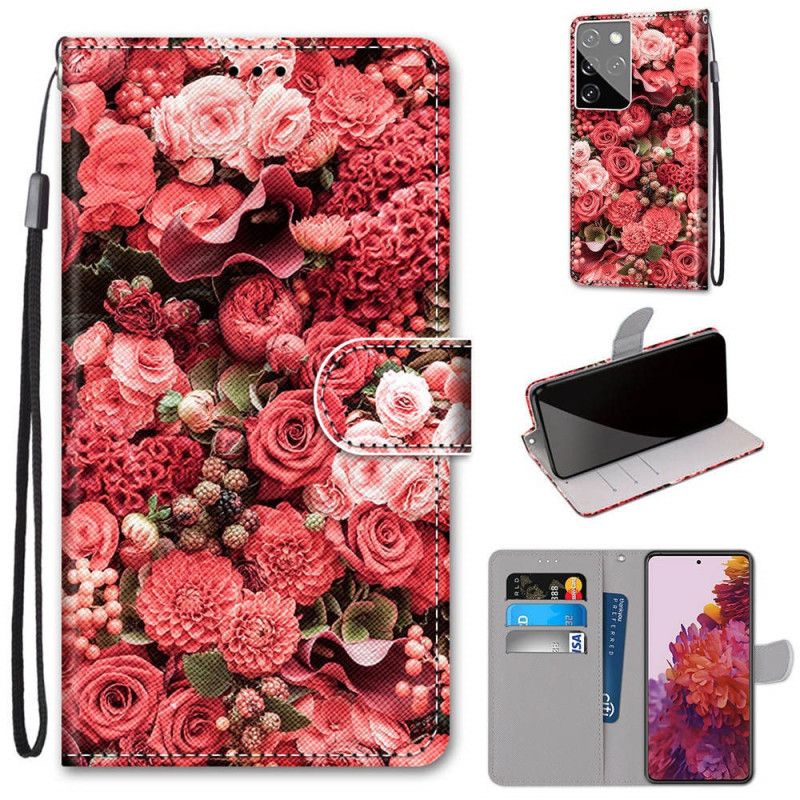 Obudowa Samsung Galaxy S21 Ultra 5G Etui na Telefon Romans Kwiatowy