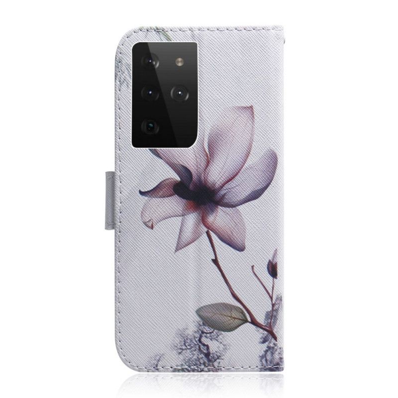 Obudowa Samsung Galaxy S21 Ultra 5G Etui na Telefon Stary Kwiat Róży