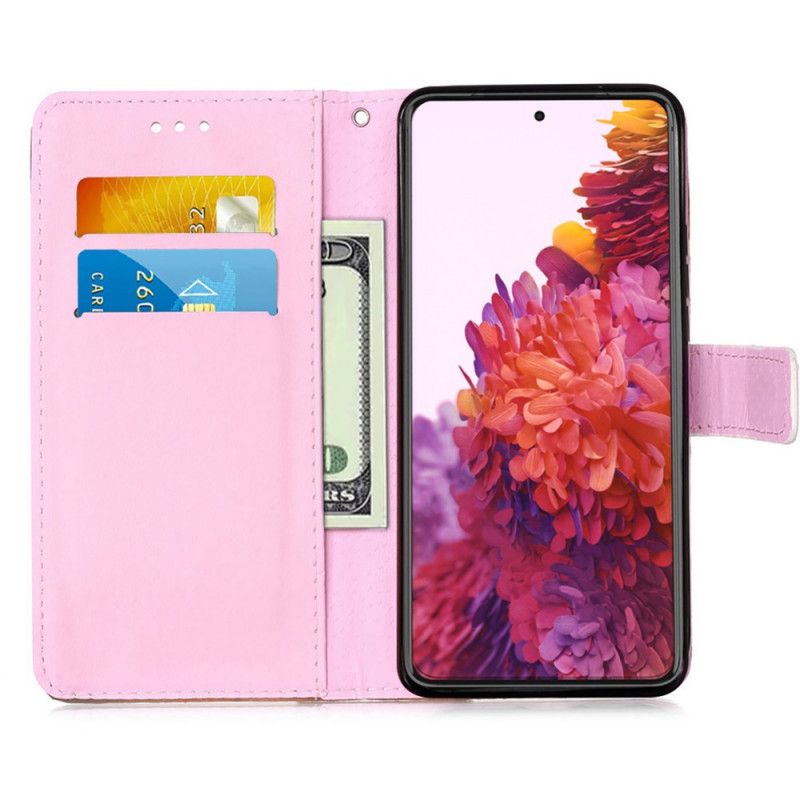 Skórzany Futerał Samsung Galaxy S21 Ultra 5G Etui na Telefon Przyjaciel Kota Ernesta