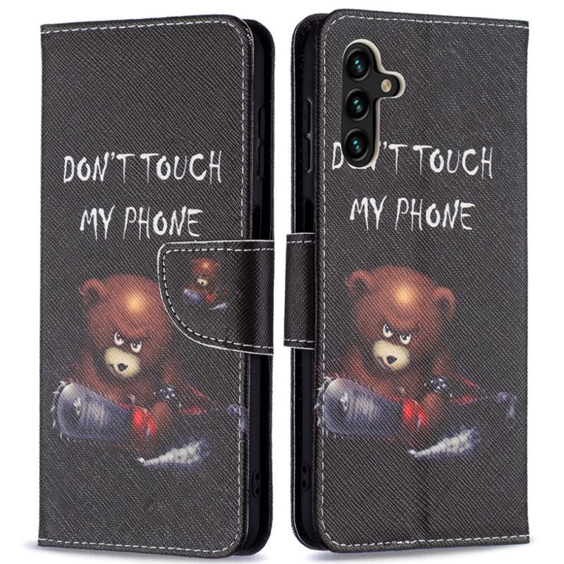 Etui Folio Do Samsung Galaxy A13 5g Niebezpieczny Niedźwiedź
