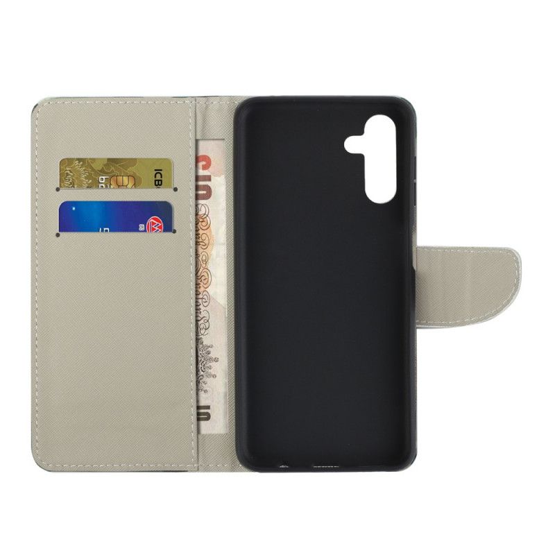 Etui Folio Do Samsung Galaxy A13 5g Wojskowy Kamuflaż