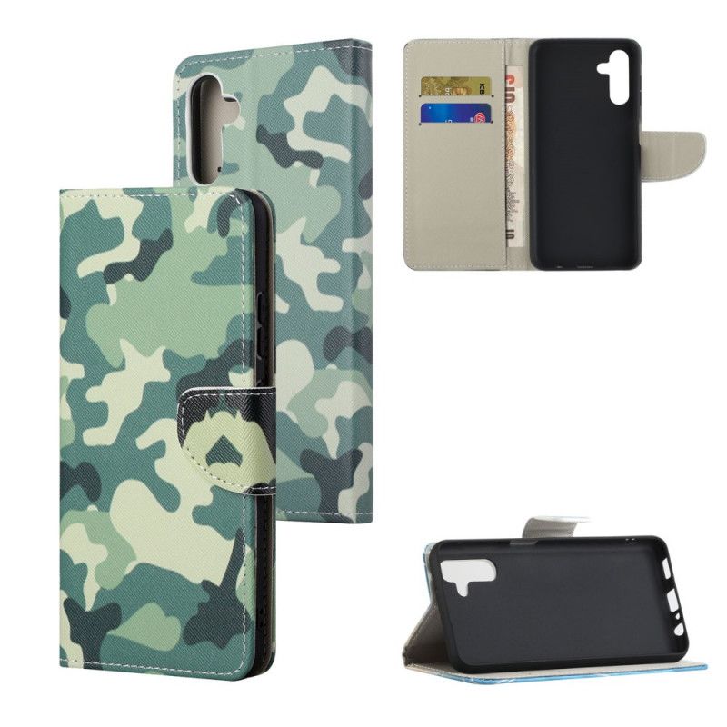 Etui Folio Do Samsung Galaxy A13 5g Wojskowy Kamuflaż