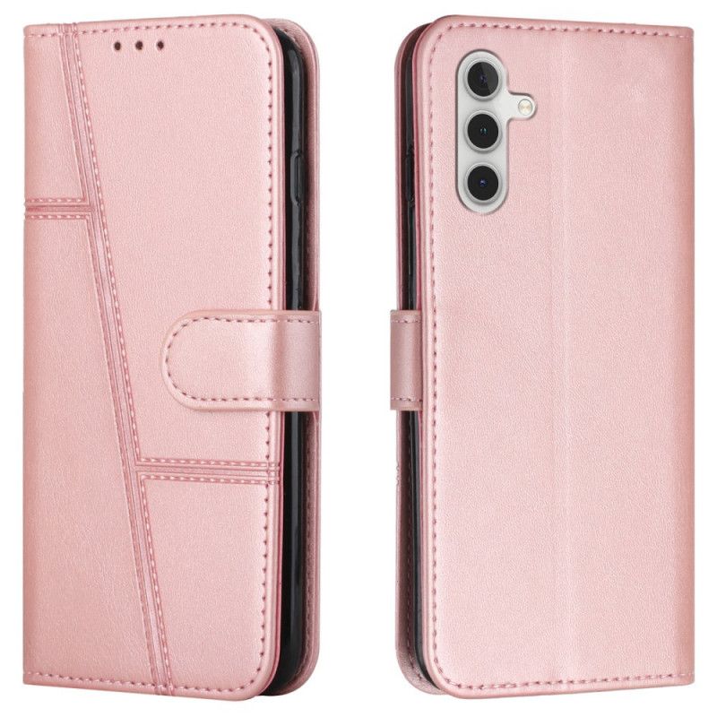 Etui Folio Samsung Galaxy A13 5g Geo Skórzany Pasek Z Efektem Etui Ochronne