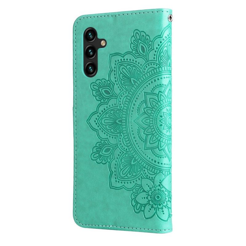 Etui Folio Samsung Galaxy A13 5g Kwiatowa Mandala Etui Ochronne