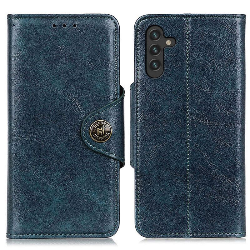 Etui Folio Samsung Galaxy A13 5g Przycisk Patentowy Ze Sztucznej Skóry Etui Ochronne