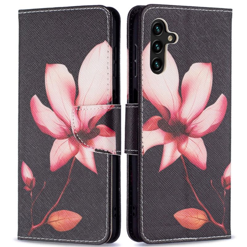 Etui Folio Samsung Galaxy A13 5g Różowy Kwiat Etui Ochronne