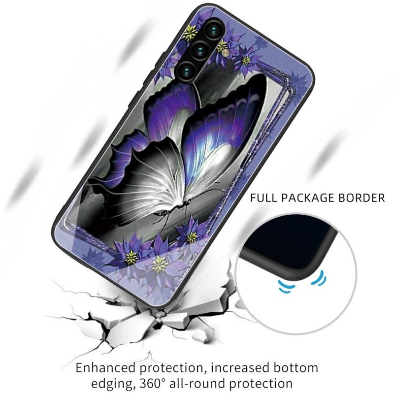 Etui Samsung Galaxy A13 5g Fioletowy Motyl Szkło Hartowane Etui Ochronne