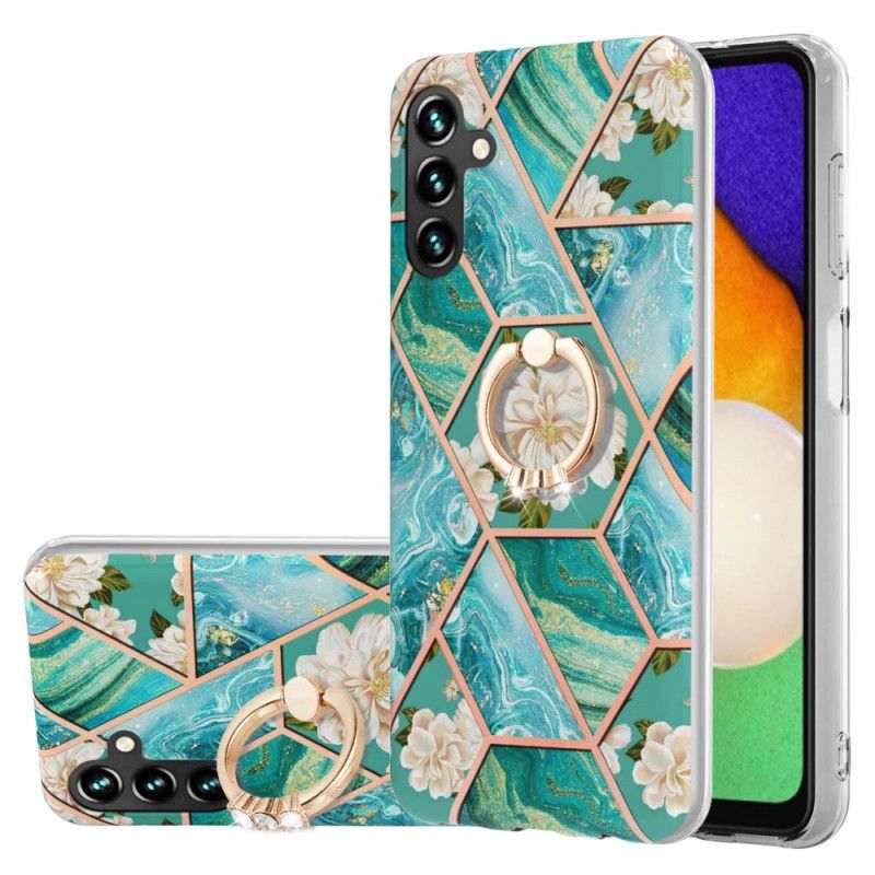 Etui Samsung Galaxy A13 5g Marmur Z Pierścieniem Nośnym Etui Ochronne