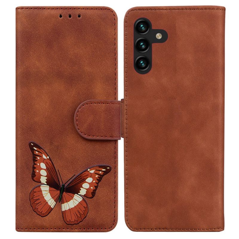 Obudowa Samsung Galaxy A13 5g Etui Na Telefon Motyl Dotykający Skóry