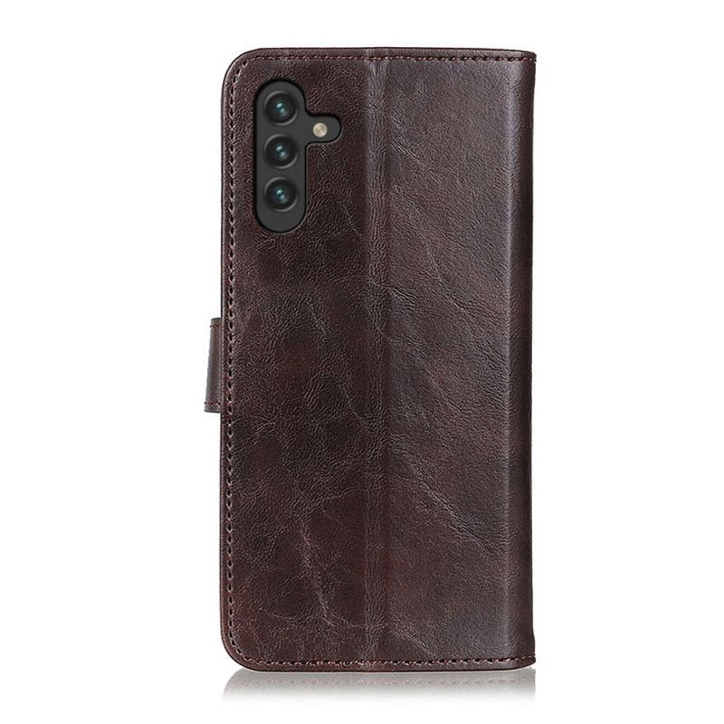 Obudowa Samsung Galaxy A13 5g Etui Na Telefon Tricolor Vintage Skórzany Efekt
