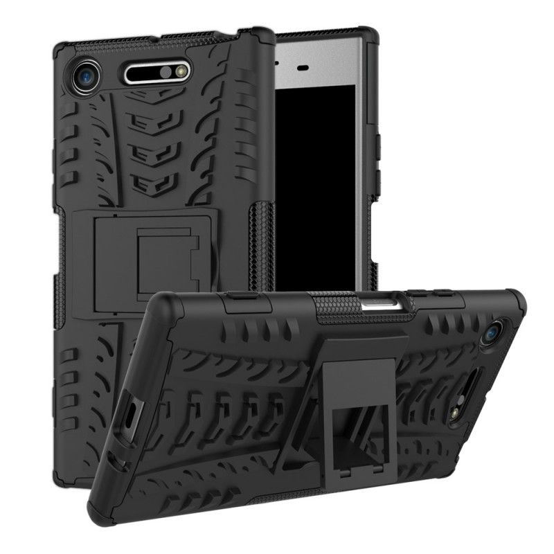 Etui Sony Xperia XZ1 Biały Czarny Ultra Odporny
