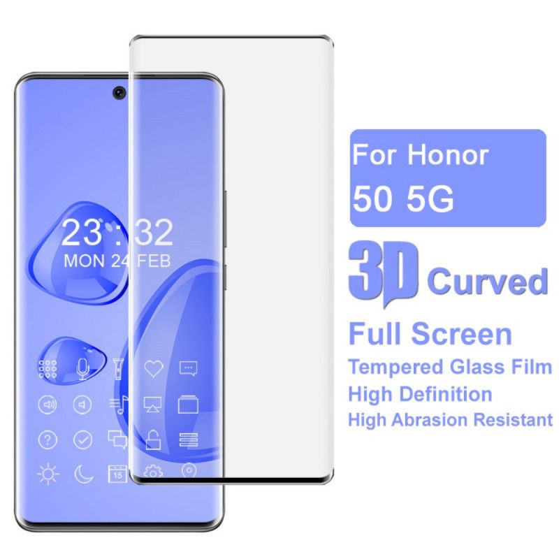 Ochraniacz Ekranu Ze Szkła Hartowanego Na CZarne Krawędzie Huawei Nova 9 / Honor 50