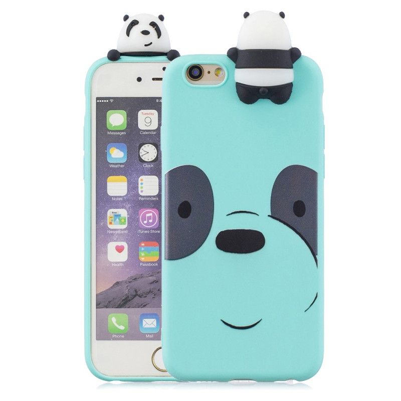 Etui iPhone 6 / 6S Biały Czarny Eric The 3D Panda