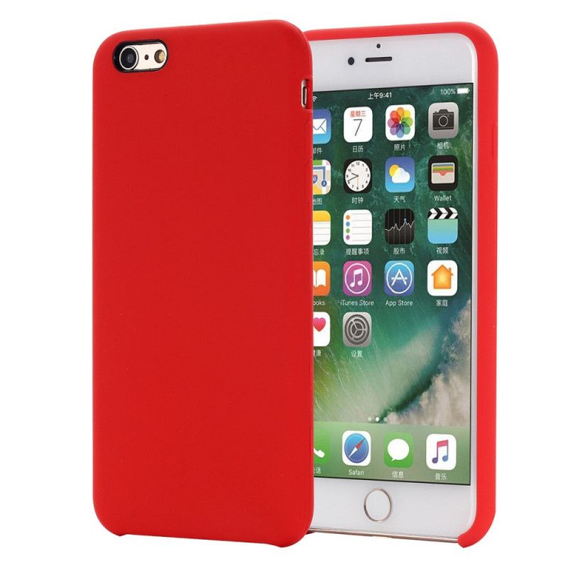 Etui iPhone 6 / 6S Czerwony Czarny Płynny Silikon Etui Ochronne