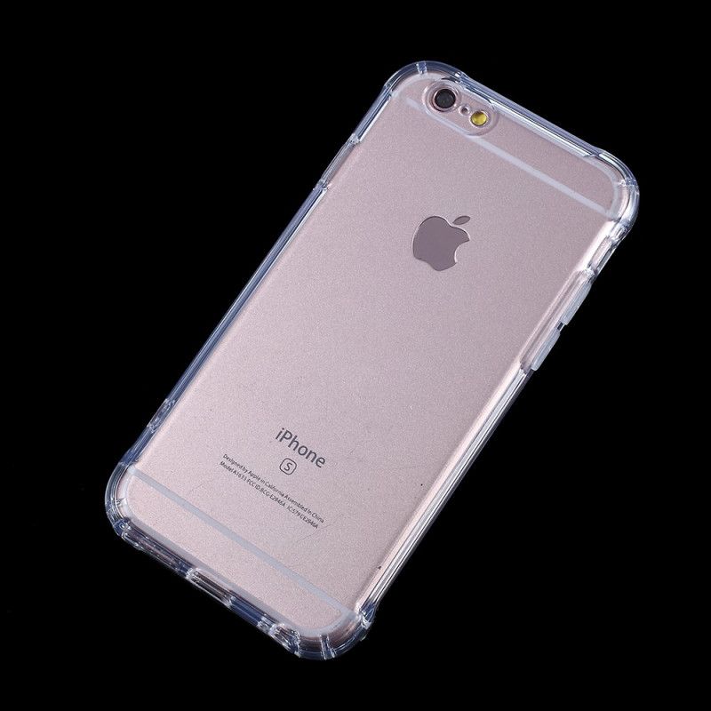 Etui iPhone 6 / 6S Różowy Szary Przezroczysty Elastyczny Silikon Etui Ochronne