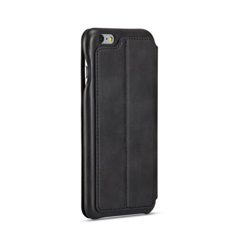 Flip Kotelot iPhone 6 / 6S Czerwony Czarny Etui na Telefon Efekt Skóry Lcimeeke