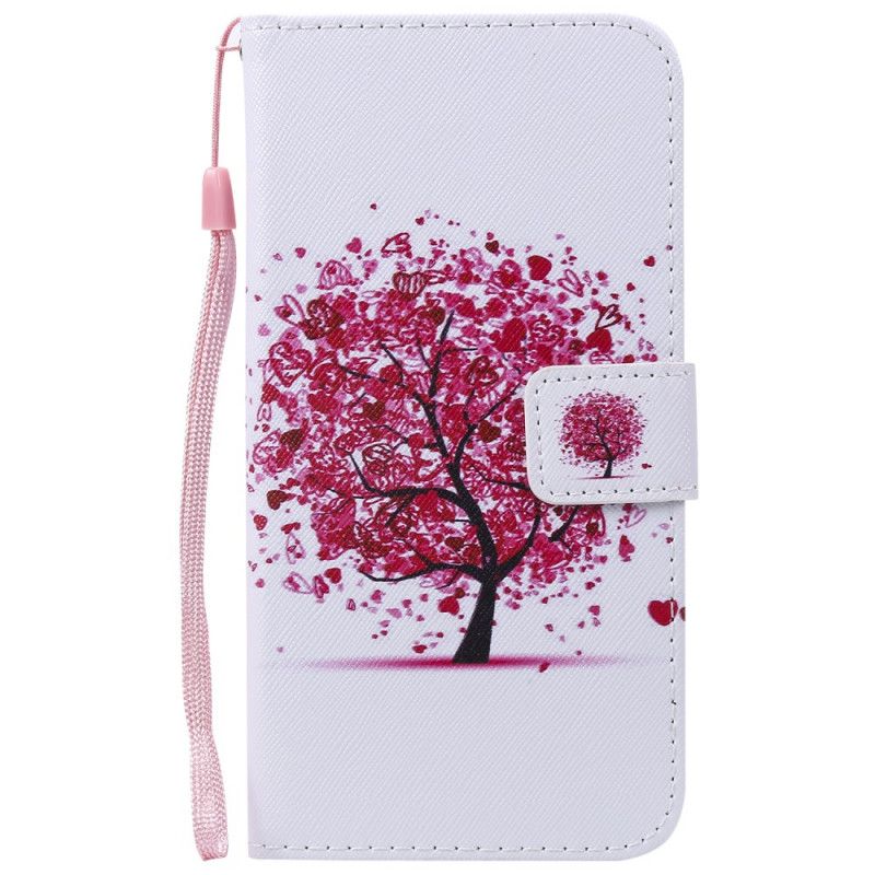 Etui Folio Huawei Y6 2019 Czerwone Drzewo