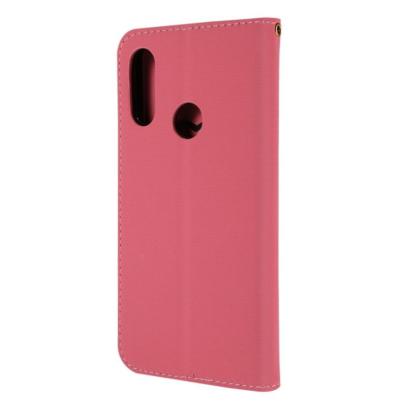 Etui Folio Huawei Y6 2019 Różowy Szary Fantazyjny Styl