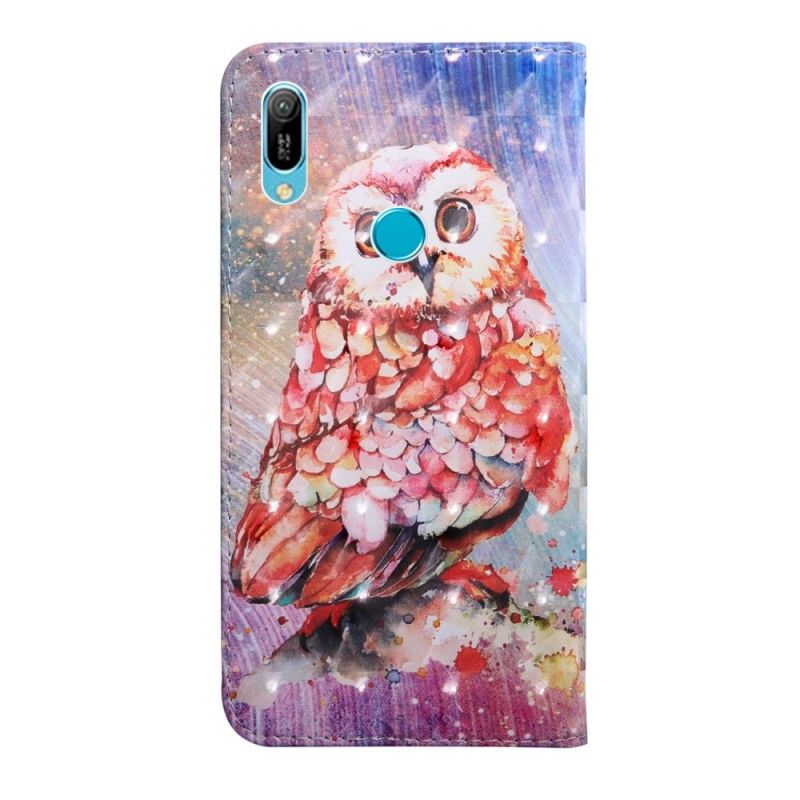 Etui Folio Huawei Y6 2019 Sowa Malarza Etui Ochronne