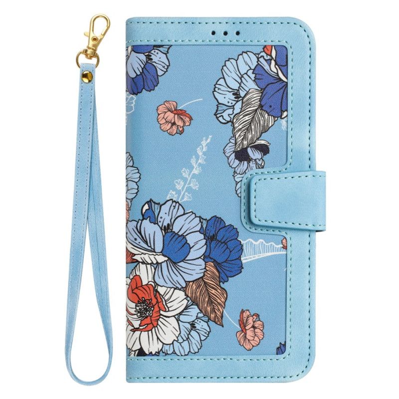 Etui Folio Do Xiaomi Redmi Note 15 Pro 5g Kwiatowy Wzór Z Paskiem