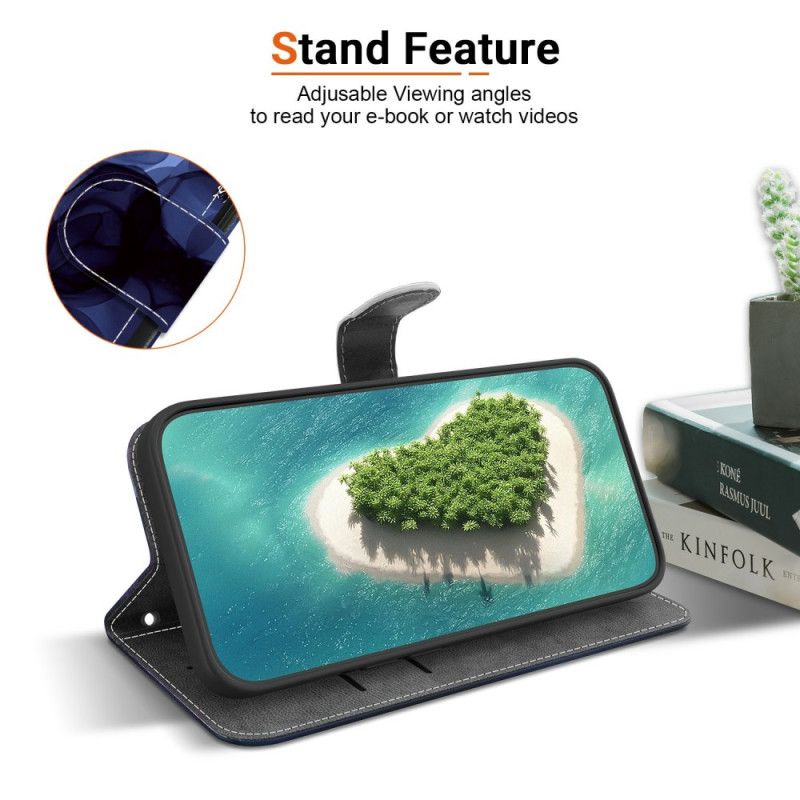 Etui Folio Do Xiaomi Redmi Note 15 Pro 5g Niebieskie Kwiaty