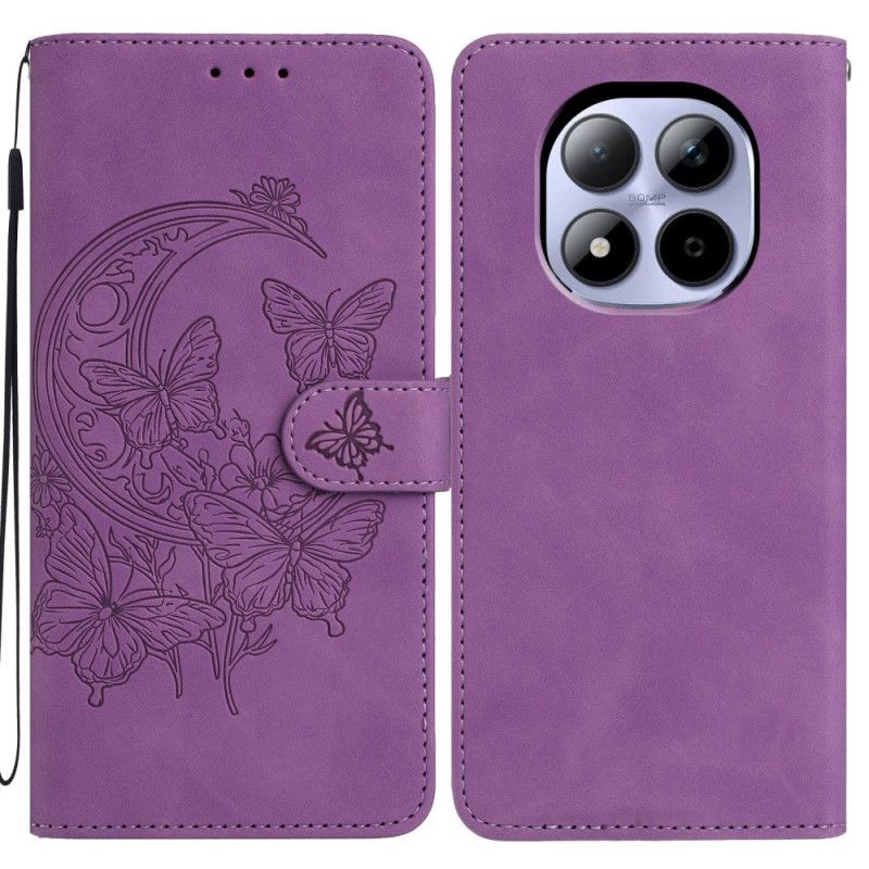 Etui Folio Do Xiaomi Redmi Note 15 Pro 5g Wzór Motyla I Kwiatu