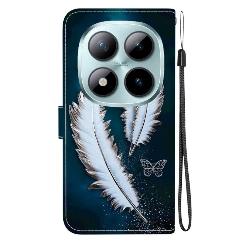 Etui Folio Xiaomi Redmi Note 15 Pro 5g Białe Pióra