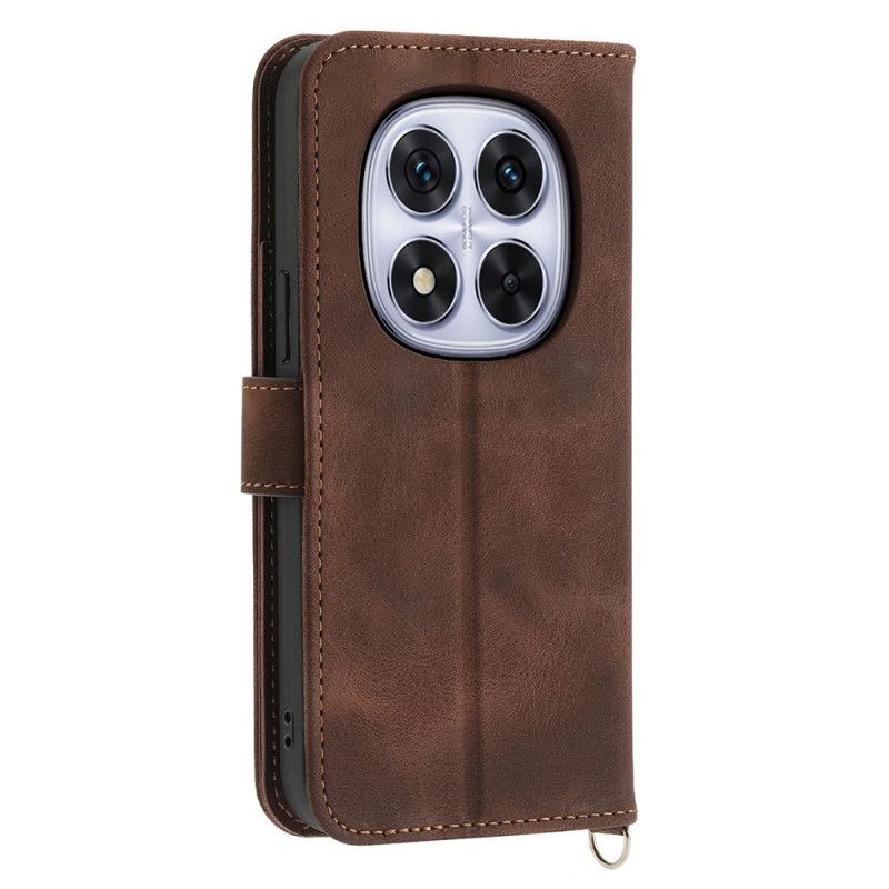 Etui Folio Xiaomi Redmi Note 15 Pro 5g Efekt Zamszu Mandali Z Paskiem Na Ramię Etui Ochronne