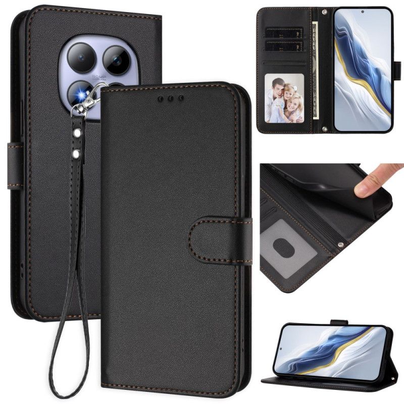 Etui Folio Xiaomi Redmi Note 15 Pro 5g Klasyczny Z Paskiem Etui Ochronne
