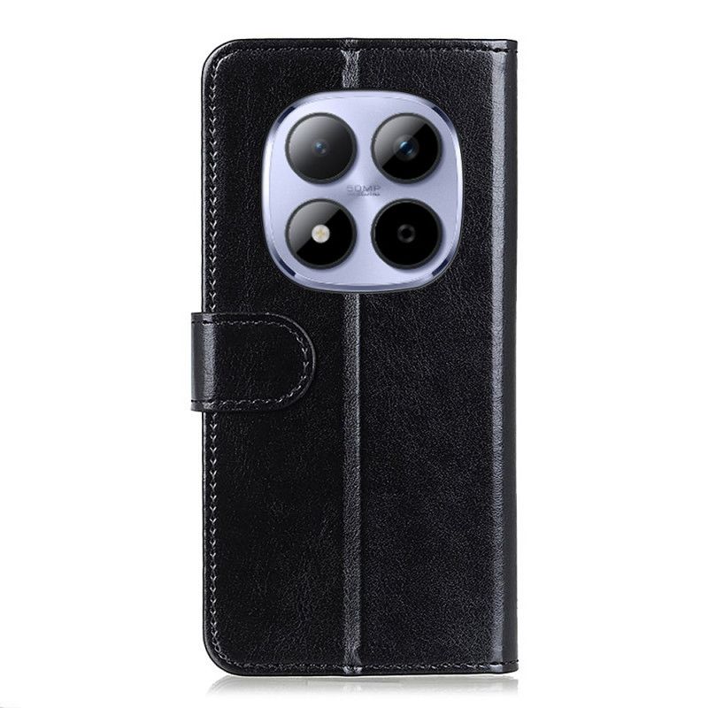 Etui Folio Xiaomi Redmi Note 15 Pro 5g Lakierowana Skóra Syntetyczna