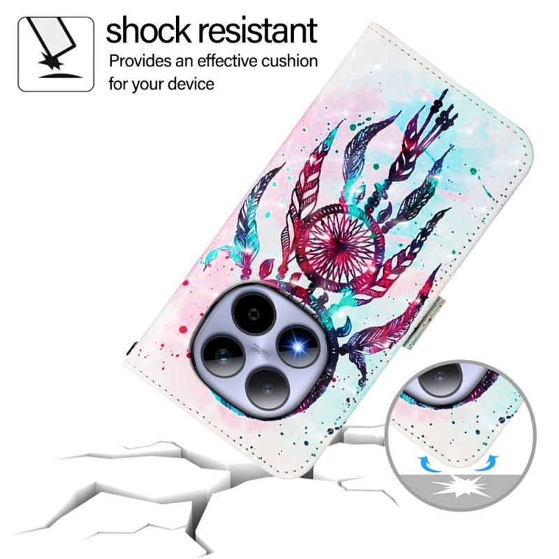 Etui Folio Xiaomi Redmi Note 15 Pro 5g Łapacz Snów Etui Ochronne